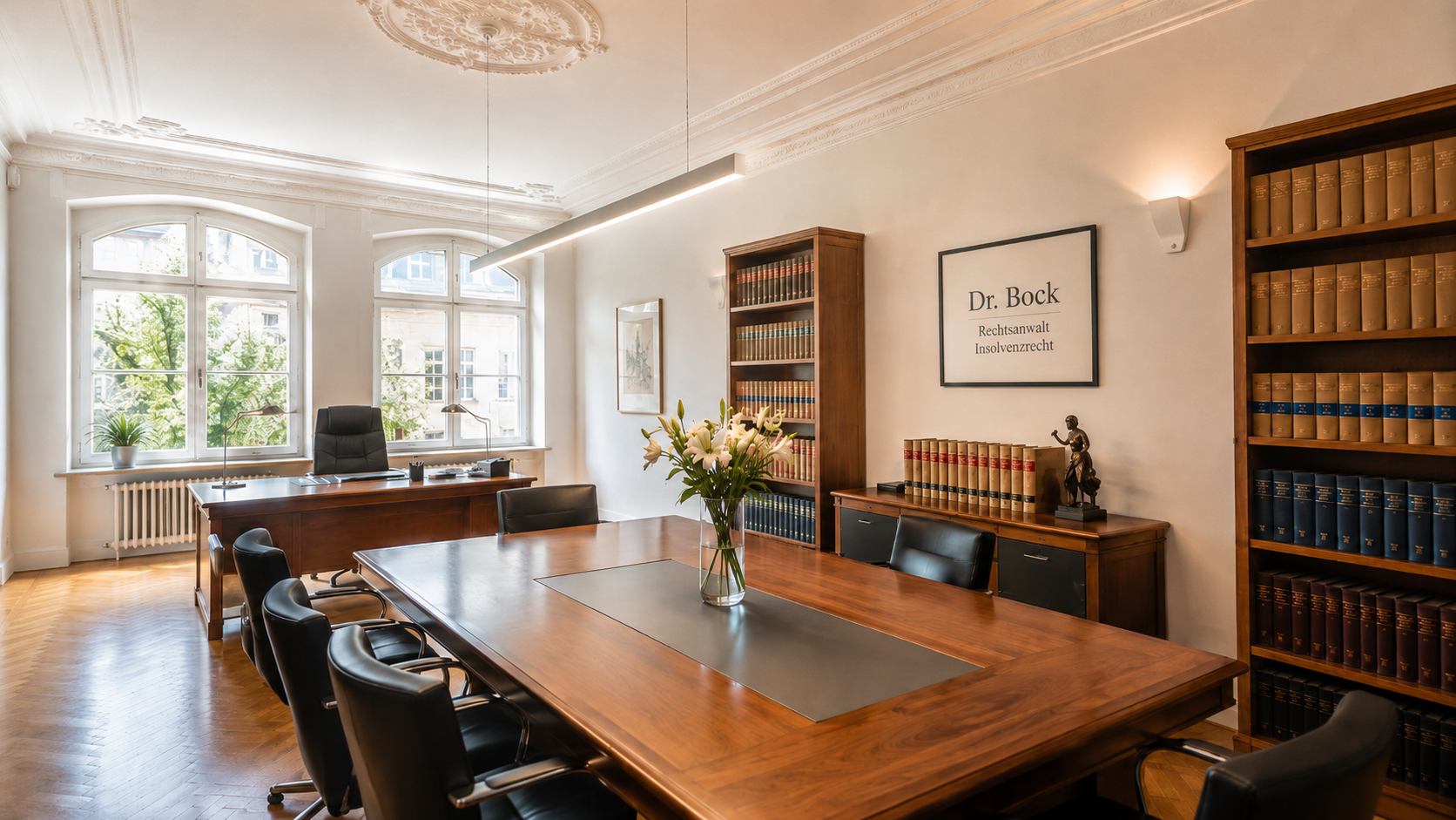 Besprechungsraum der Kanzlei Dr. Thomas Bock